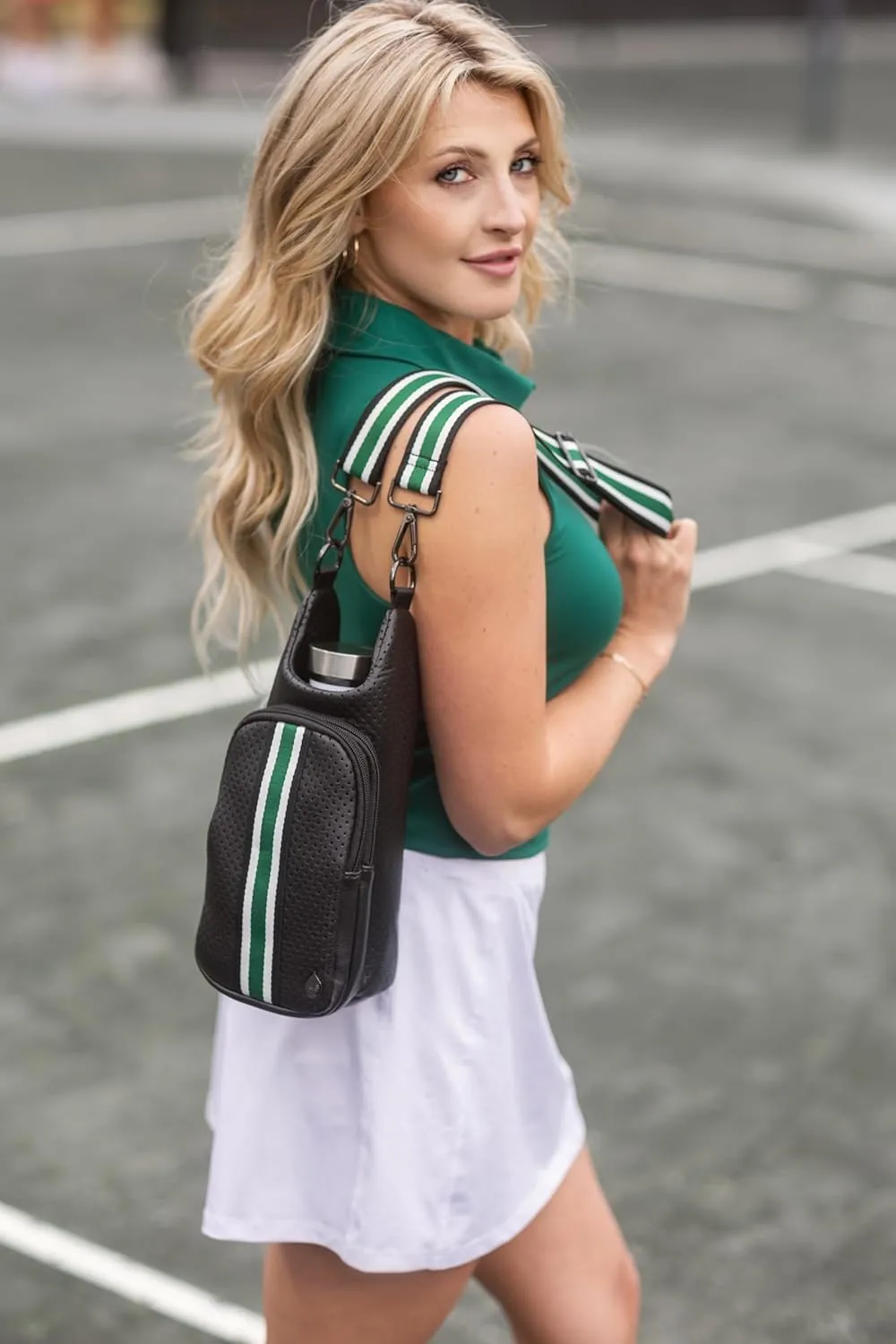 Original HydroBag Collection | Large Water Bottle Holder with Strap & Zipper Slot for Handle | Crossbody Tumbler Carrier Bag with Pockets