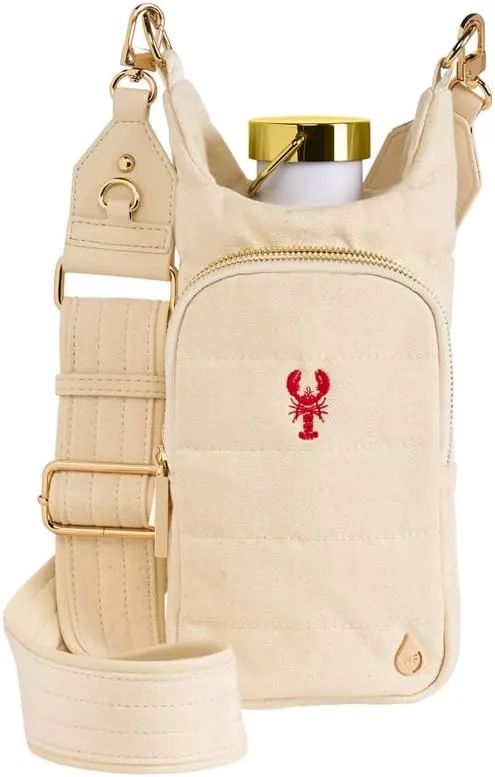 Original HydroBag Collection | Large Water Bottle Holder with Strap & Zipper Slot for Handle | Crossbody Tumbler Carrier Bag with Pockets