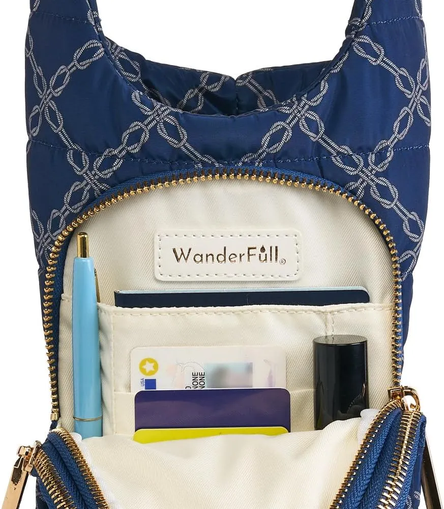 Original HydroBag Collection | Large Water Bottle Holder with Strap & Zipper Slot for Handle | Crossbody Tumbler Carrier Bag with Pockets