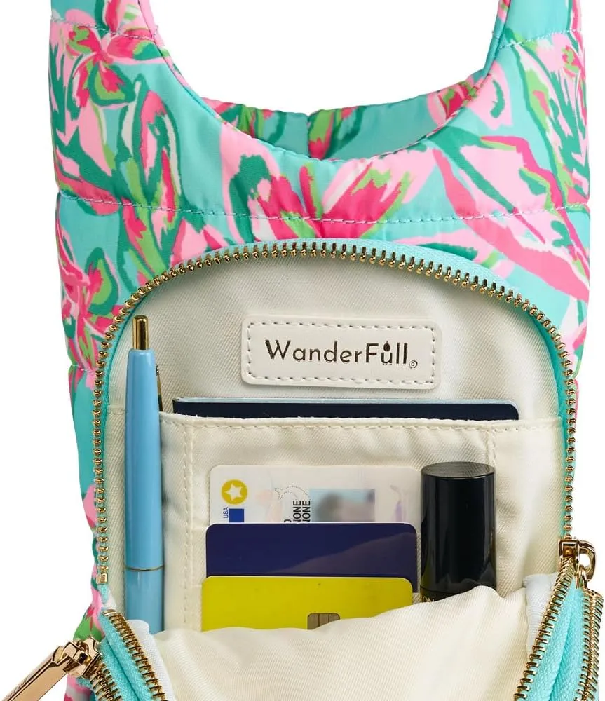 Original HydroBag Collection | Large Water Bottle Holder with Strap & Zipper Slot for Handle | Crossbody Tumbler Carrier Bag with Pockets