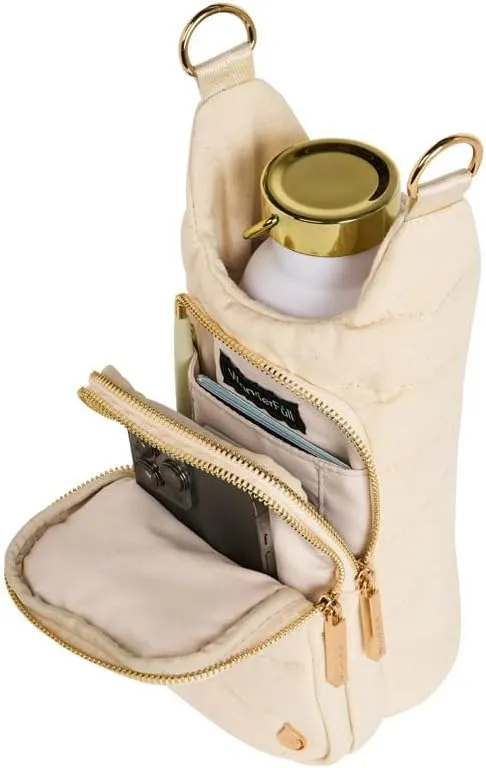 Original HydroBag Collection | Large Water Bottle Holder with Strap & Zipper Slot for Handle | Crossbody Tumbler Carrier Bag with Pockets