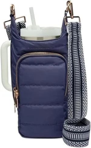 Original HydroBag Handle Collection | Large Crossbody Water Bottle Holder with Strap & Zipper Slot for Handle