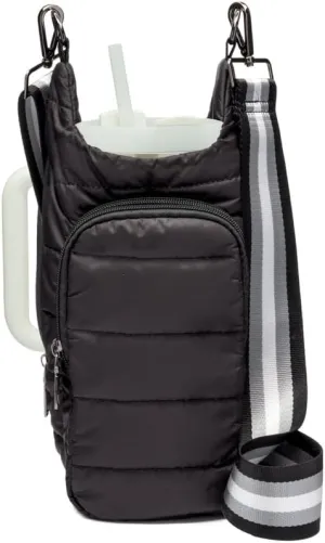Original HydroBag Handle Collection | Large Crossbody Water Bottle Holder with Strap & Zipper Slot for Handle