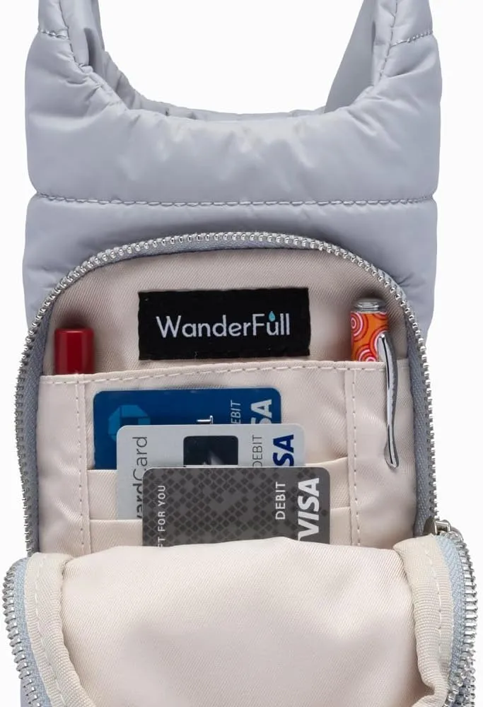 Original HydroBag | Quilted Water Bottle Holder with Strap | Tote Bottle Carrier Crossbody Bag with Pockets