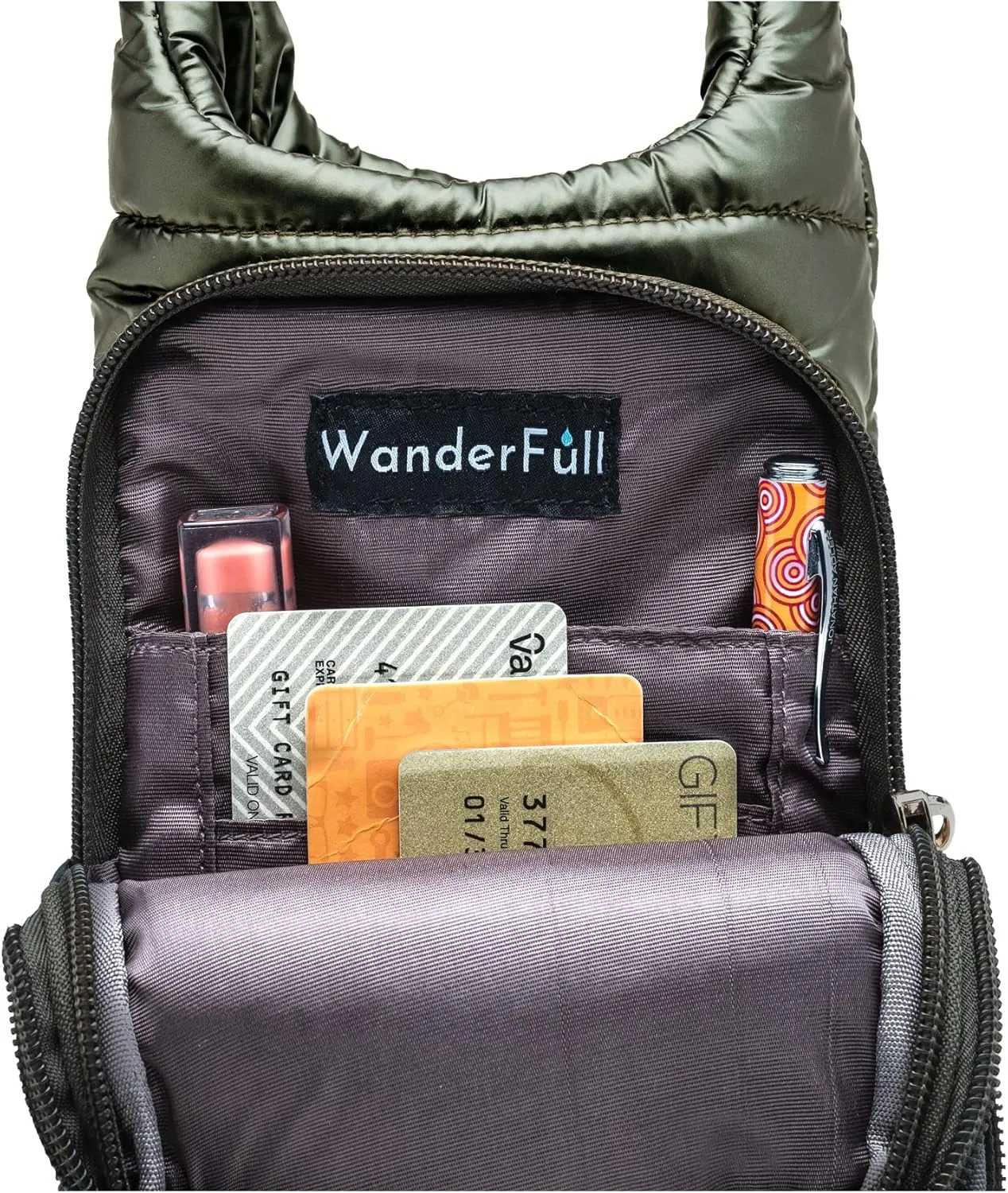 Original HydroBag | Quilted Water Bottle Holder with Strap | Tote Bottle Carrier Crossbody Bag with Pockets