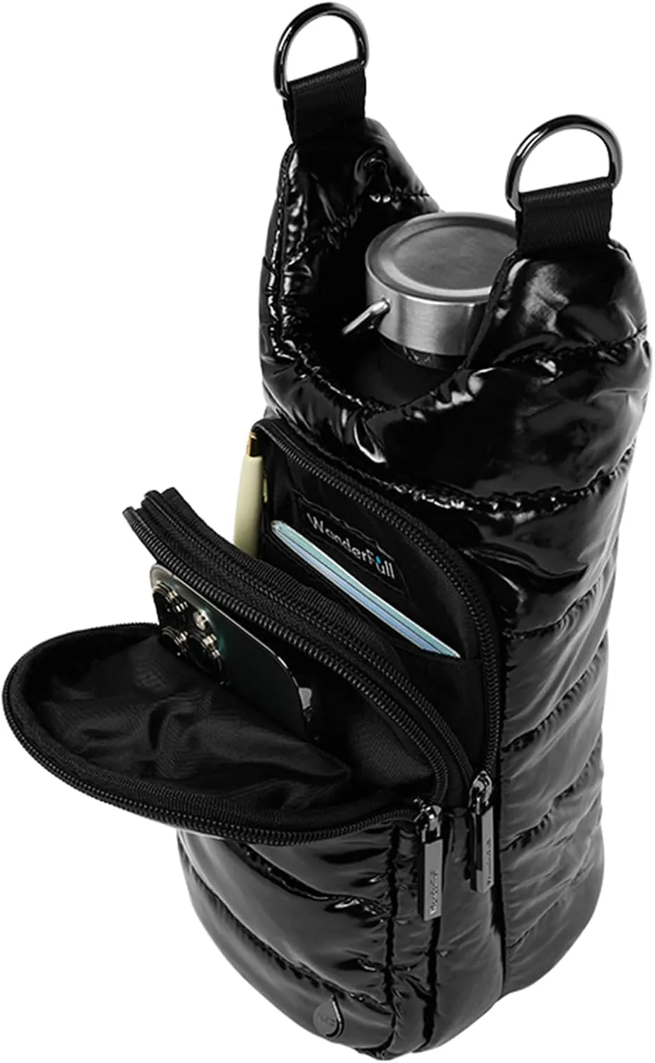 Original HydroBag | Quilted Water Bottle Holder with Strap | Tote Bottle Carrier Crossbody Bag with Pockets