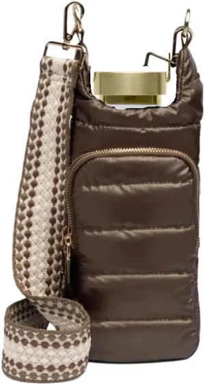 Original HydroBag | Quilted Water Bottle Holder with Strap | Tote Bottle Carrier Crossbody Bag with Pockets