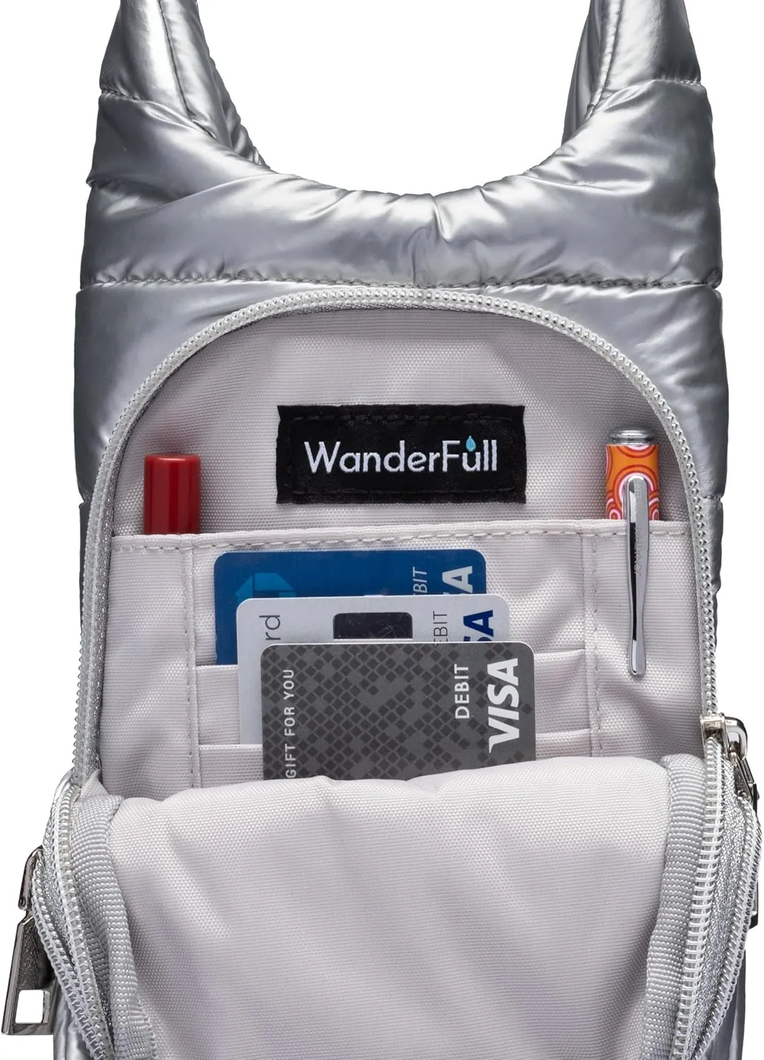 Original HydroBag | Quilted Water Bottle Holder with Strap | Tote Bottle Carrier Crossbody Bag with Pockets