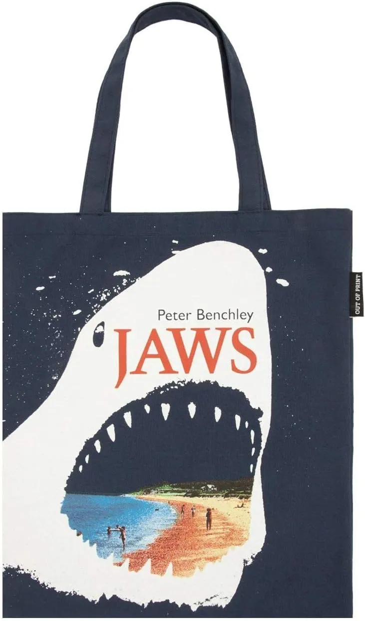 Out of Print Literary and Book-Themed Canvas Tote Carrying Bag for Book Lovers, Readers, and Bibliophiles