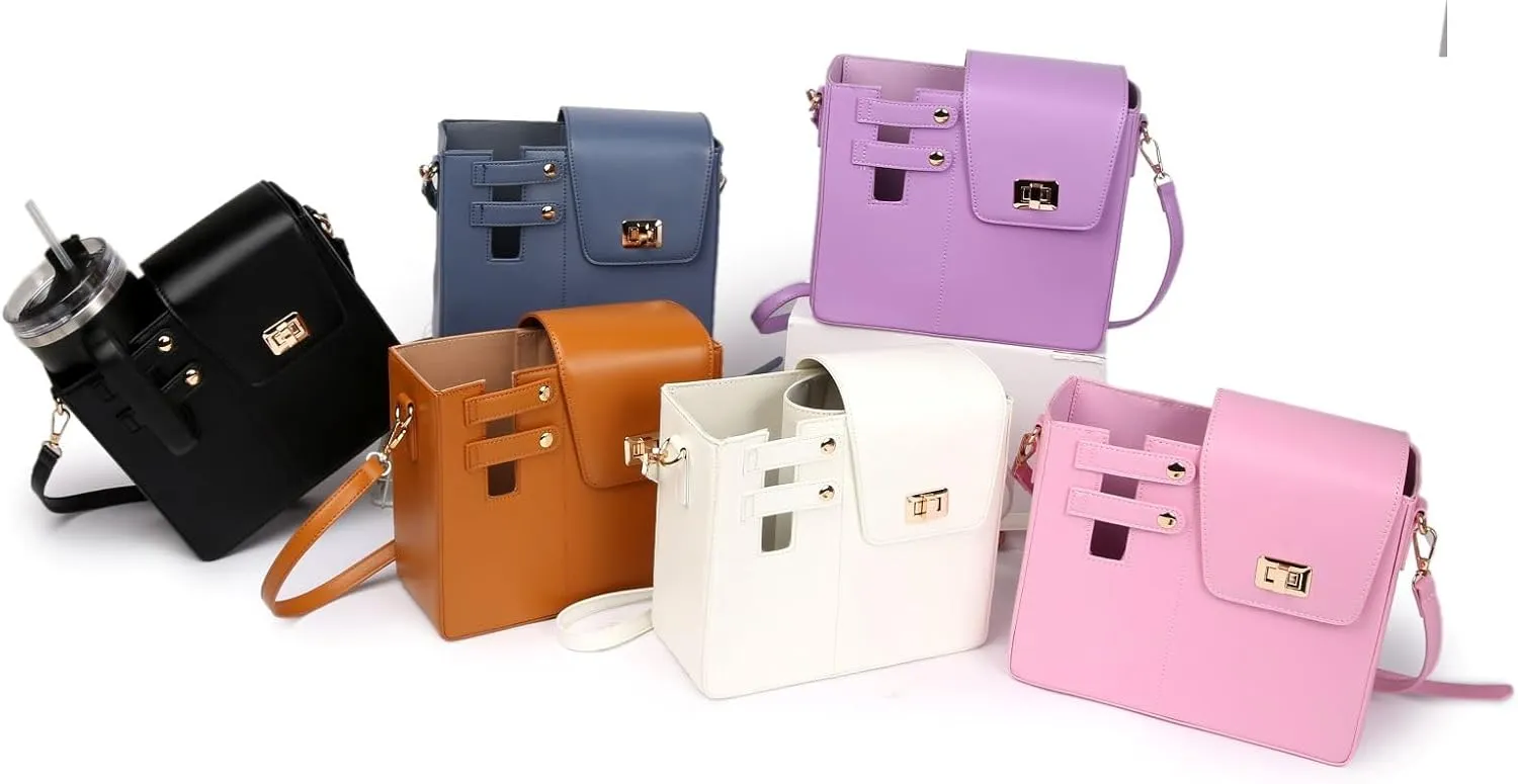 Outdoor Portable Crossbody Water Bottle Bag, Women's Cup Holder Bag Storage, Wallet With Water Bottle Pocket