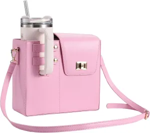 Outdoor Portable Crossbody Water Cup Purse Bag Water Bottle Carrier Bag with Phone Pocket Tumbler Carrier with Strap