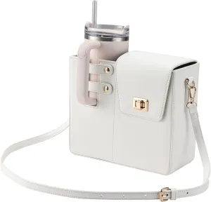 Outdoor Portable Crossbody Water Cup Purse Bag Water Bottle Carrier Bag with Phone Pocket Tumbler Carrier with Strap