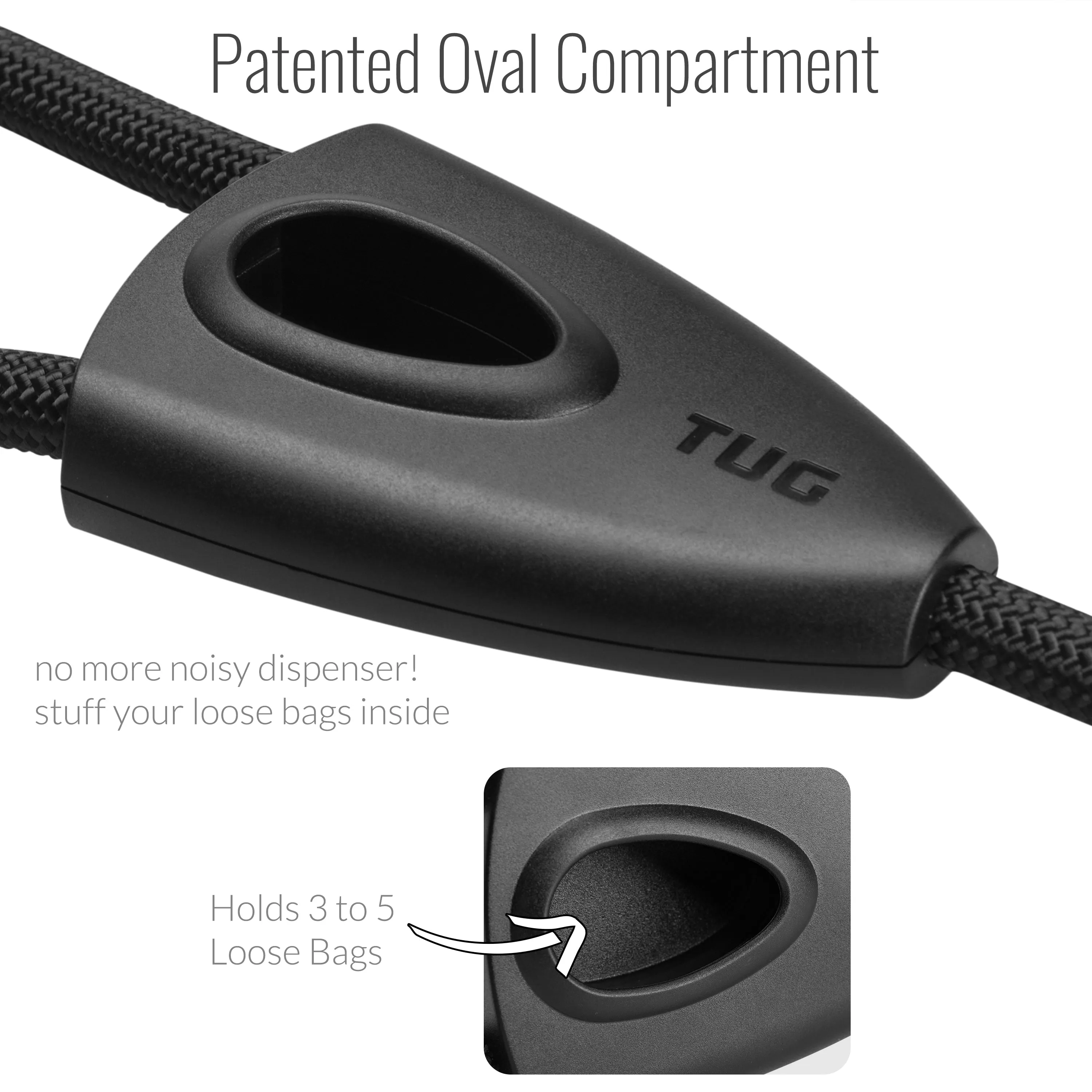 Oval Rope Leash with Integrated Bag Compartment