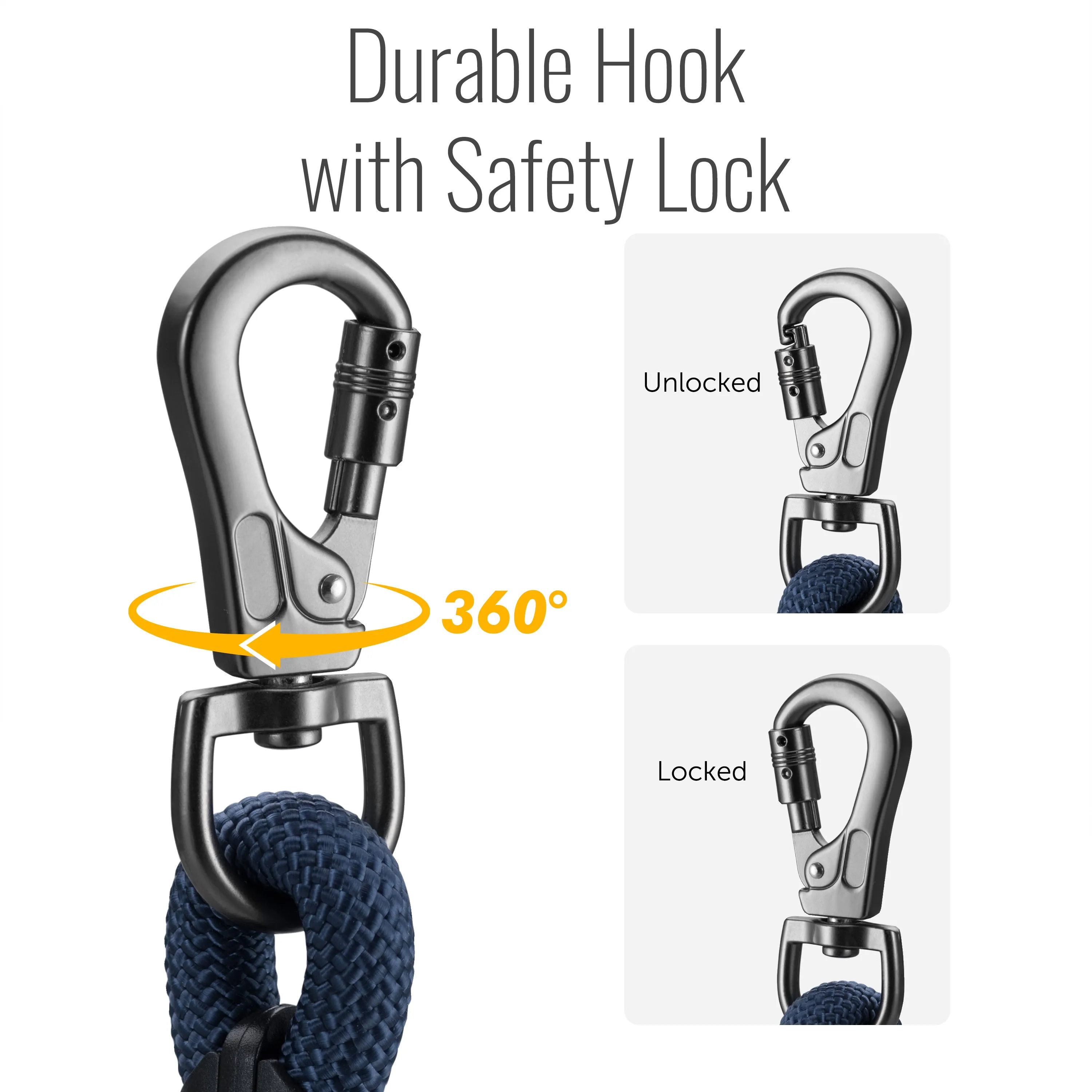 Oval Rope Leash with Integrated Bag Compartment
