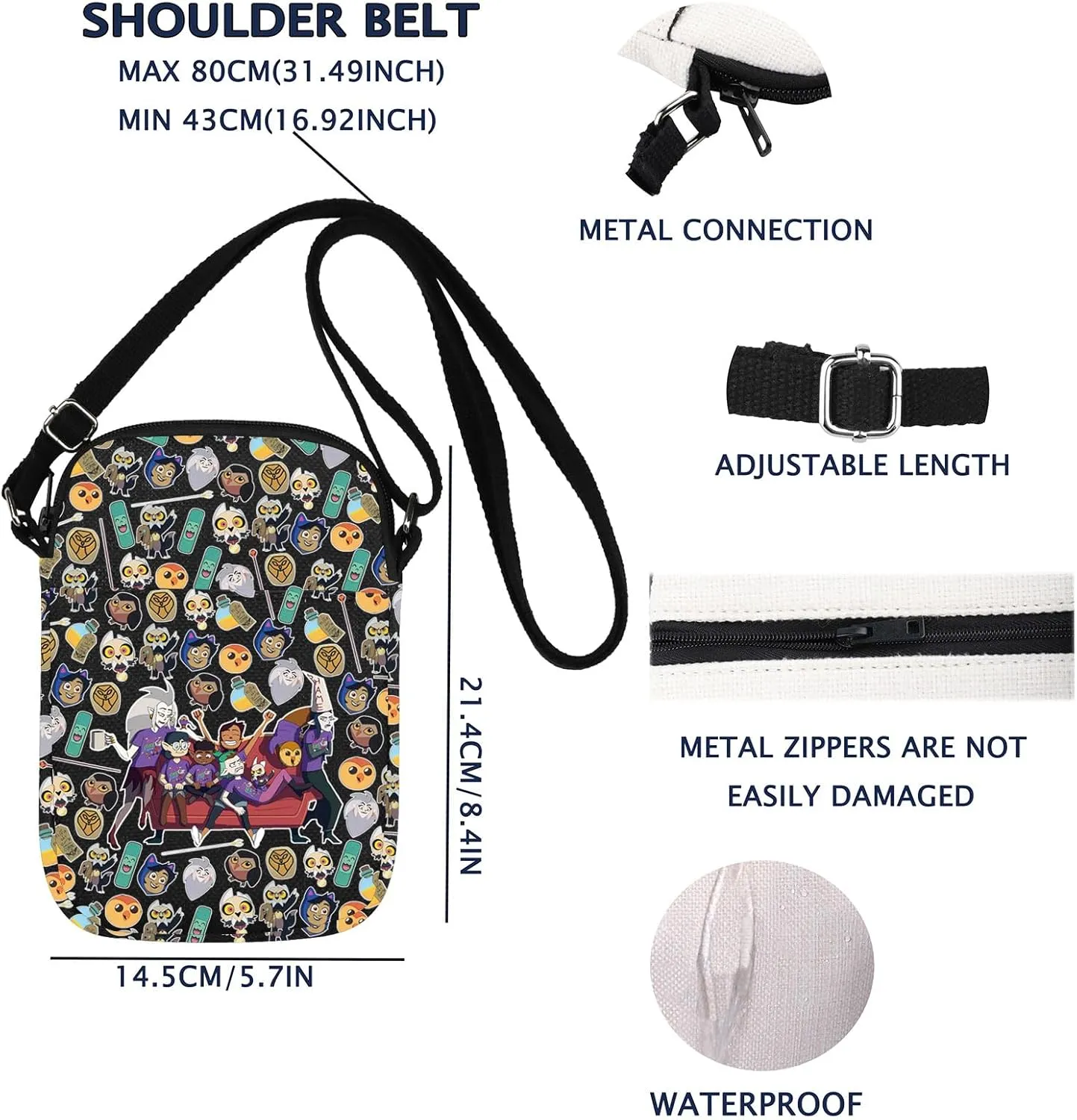 Owl House Inspired Crossbody Bag Hooty Theme Gift Animation Merch Gift