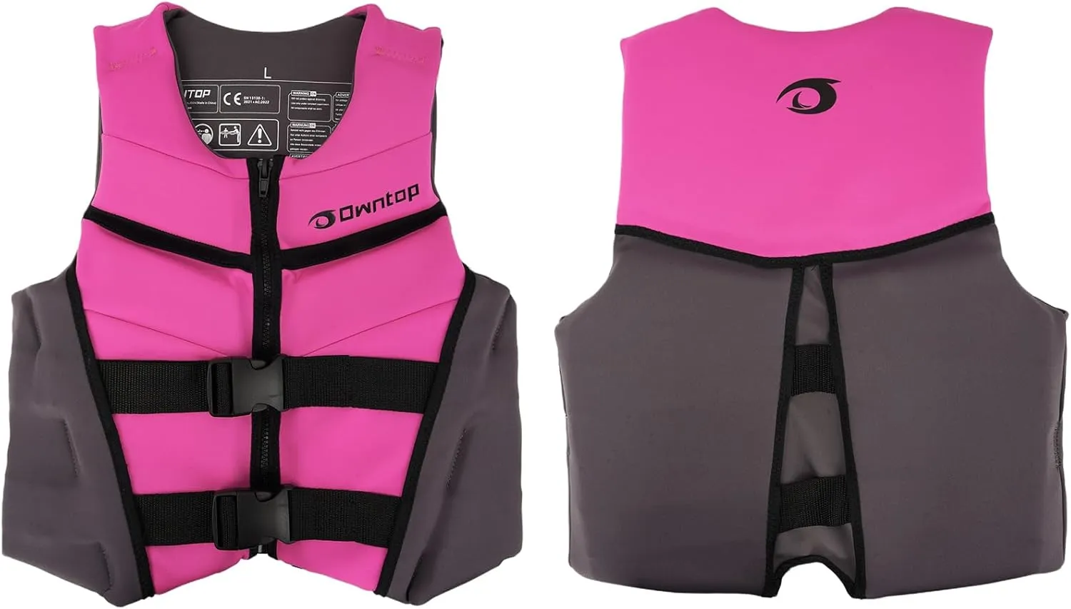 Owntop Swim Vest Youth Kids | Lightweight & Quick-Dry | Adjustable Buckles & Zipper | Kayak, Swimming Training, Boating - Watersports | Fit for 50-125 lbs