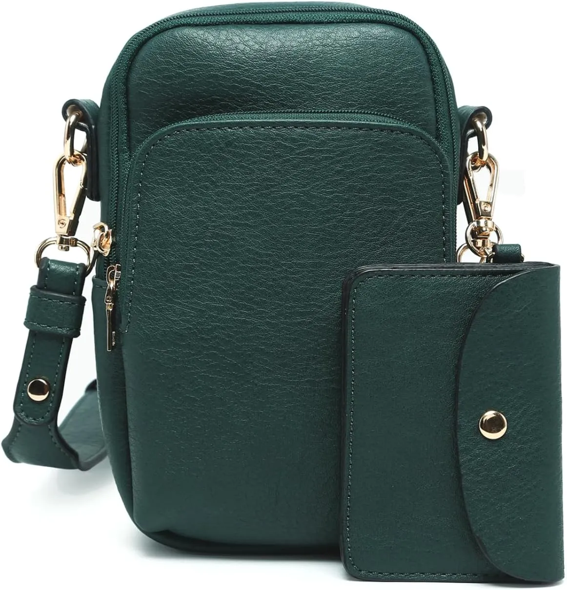 Parker Crossbody Bags for Women Vegan Leather Travel Purse Small Shoulder Handbags with Detachable Snap Pouch