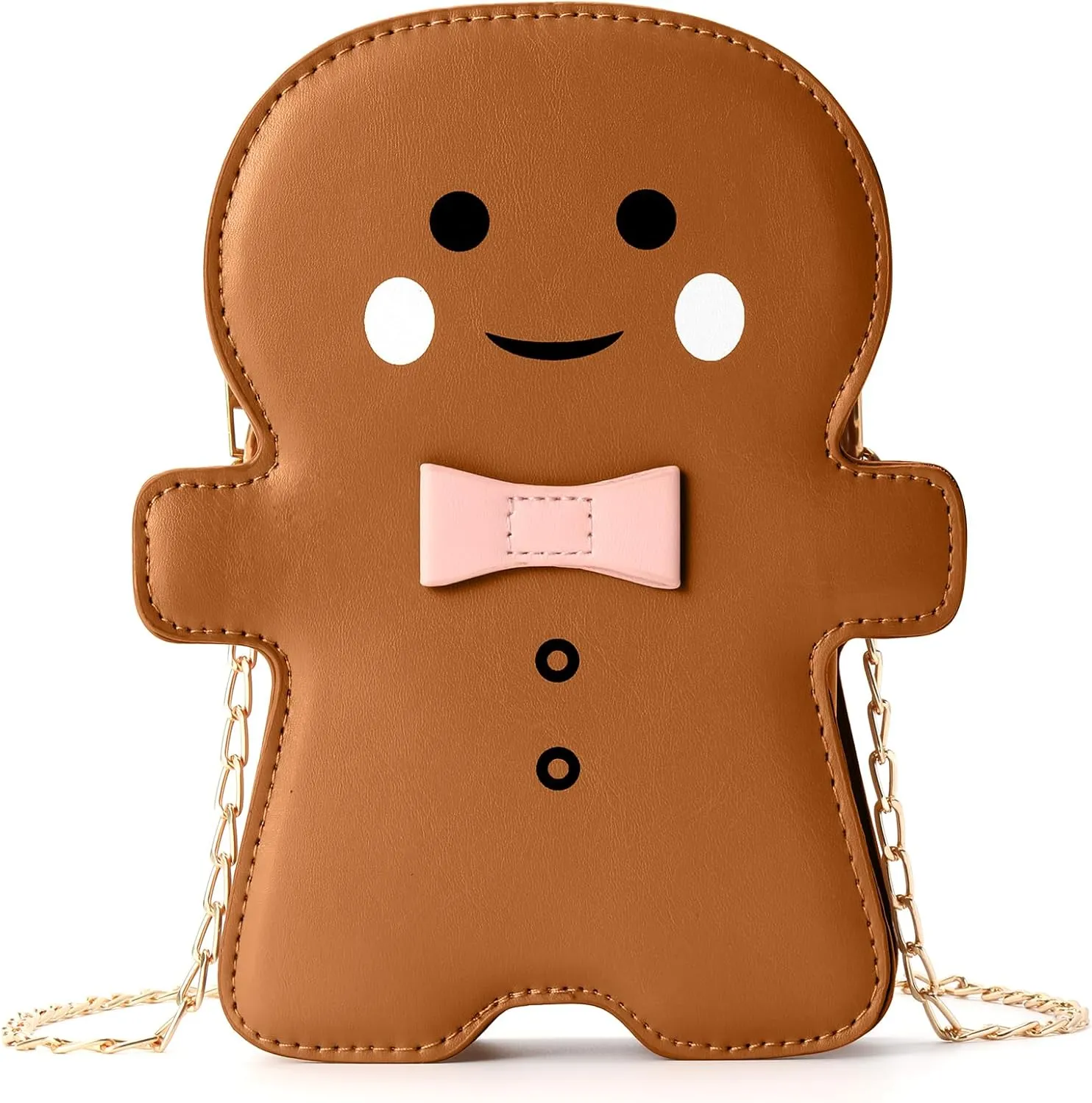 party greeting Christmas Crossbody Bag Gingerbread Man Crossbody Purse Christmas Gingerbread Man Shaped Phone Bag