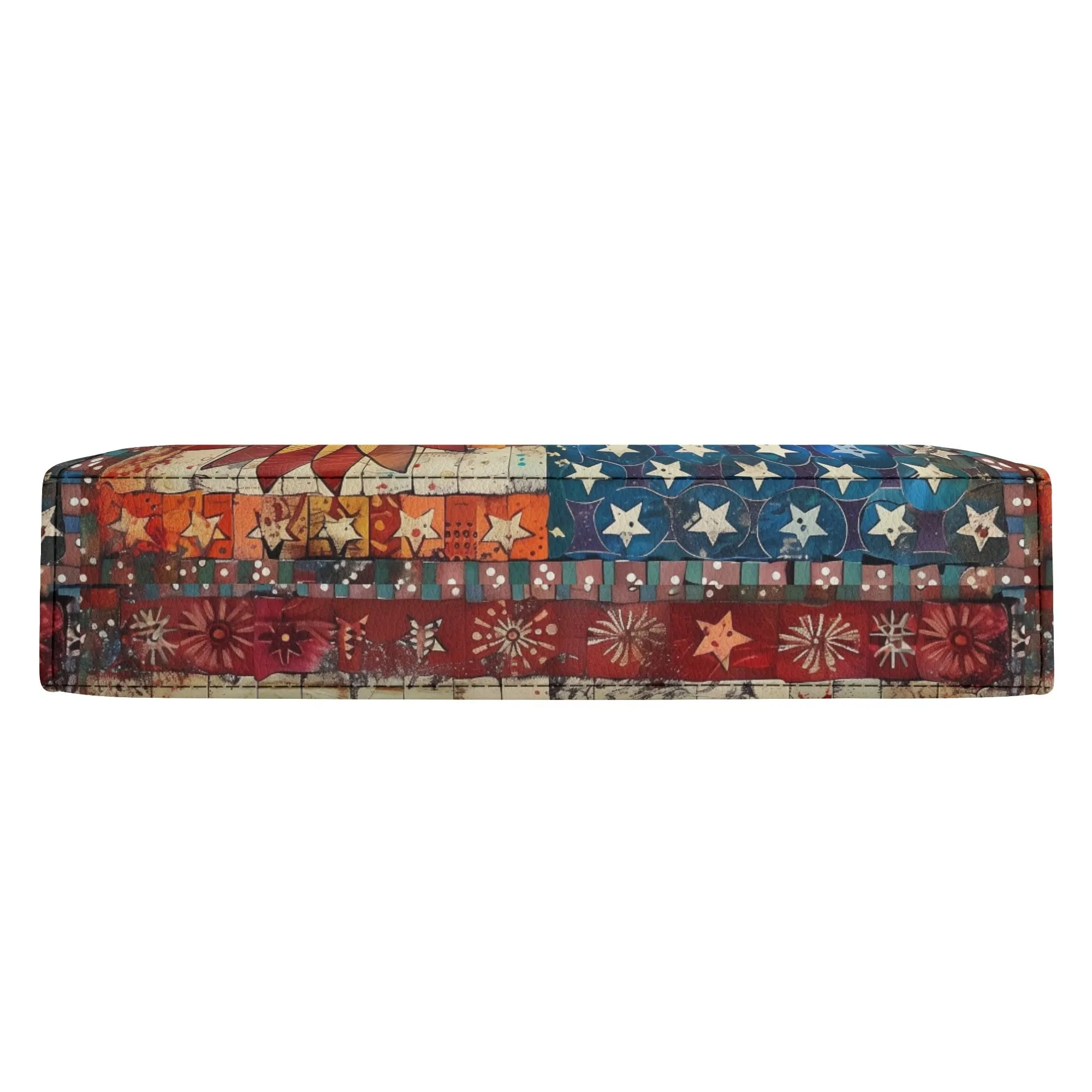 Patchwork American Flag Bible Cover Purse with Sunflower Accent with Red White and Blue - Crossbody Shoulder Bag