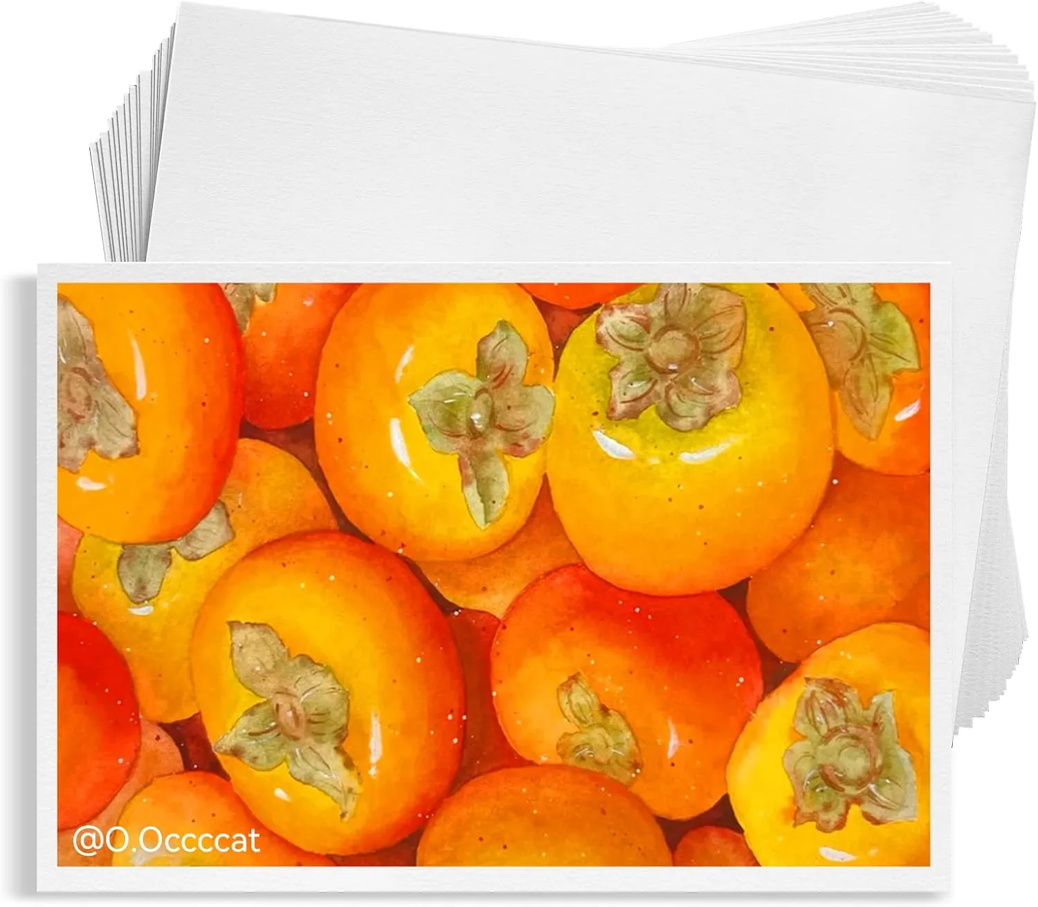Paul Rubens 60 Sheets Watercolor Paper, Hot Press 50% Cotton&140lb /300gsm Acid-Free Bulk White Paper for Artists, Students & Adults（7.68 * 5.31 inch）