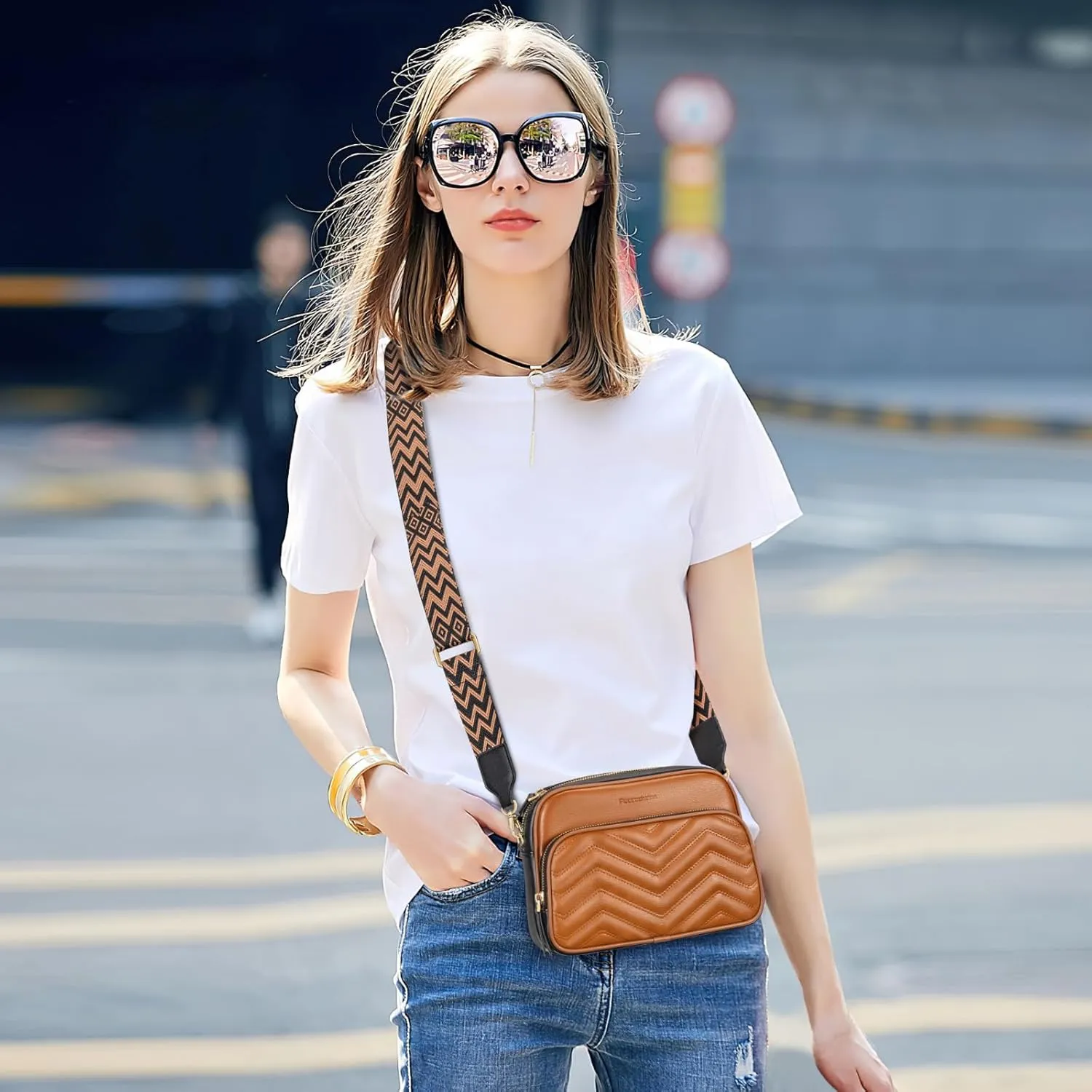 Peacocktion Small Crossbody Bags for Women, RFID Wallet Purse Cellphone Card Holder Wristlet 2 Straps