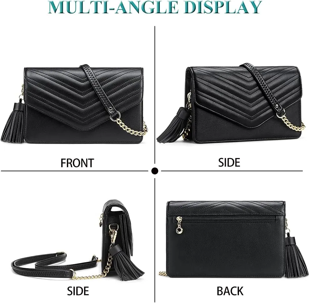 Peacocktion Small Crossbody Bags for Women, RFID Wallet Purse Cellphone Card Holder Wristlet 2 Straps