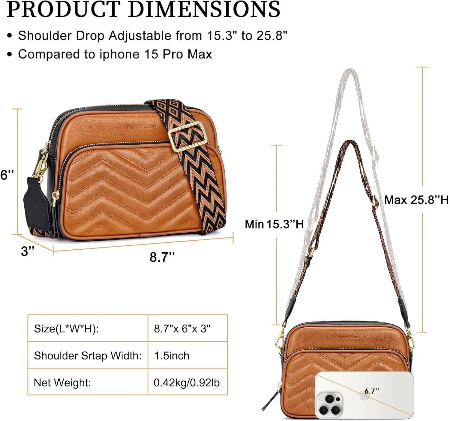 Peacocktion Small Crossbody Bags for Women, RFID Wallet Purse Cellphone Card Holder Wristlet 2 Straps