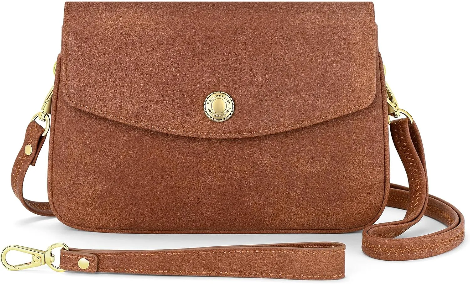 Peacocktion Small Crossbody Bags for Women, RFID Wallet Purse Cellphone Card Holder Wristlet 2 Straps