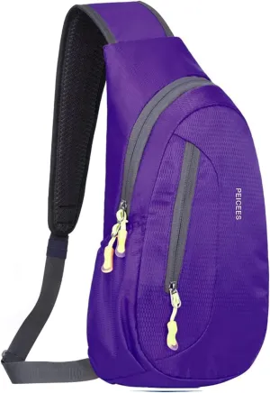Peicees Small Sling Bag For Men Women Crossbody Man Purse Chest Bag Packable Backpack Waterproof Shoulder Bag Hiking Travel