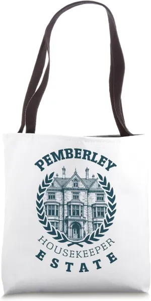 Pemberley Pride And Prejudice Jane Austen Housekeeper Book Tote Bag