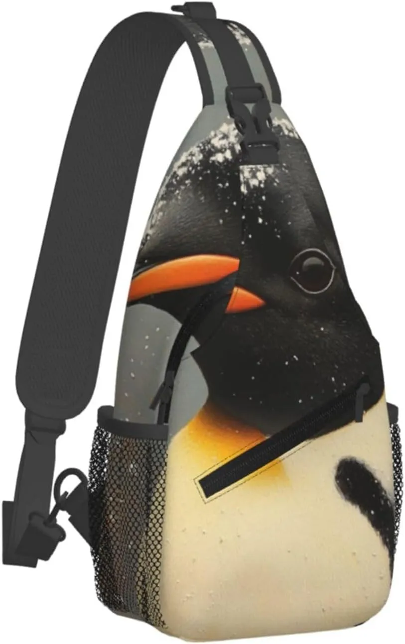penguins Men's And Women's Small Crossbody Bags Chest Bags Daily Bags Are Suitable For Outdoor Hiking Trips