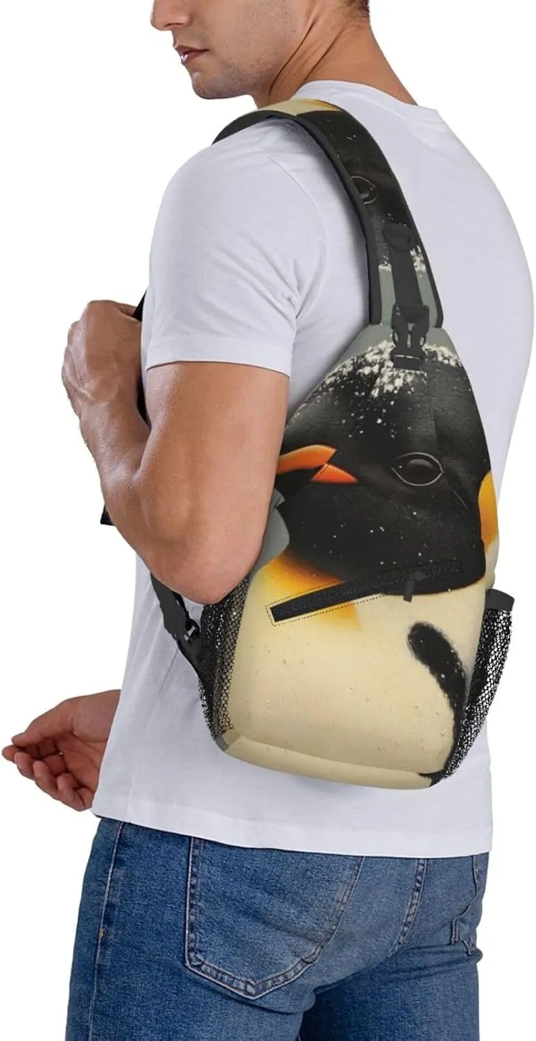 penguins Men's And Women's Small Crossbody Bags Chest Bags Daily Bags Are Suitable For Outdoor Hiking Trips