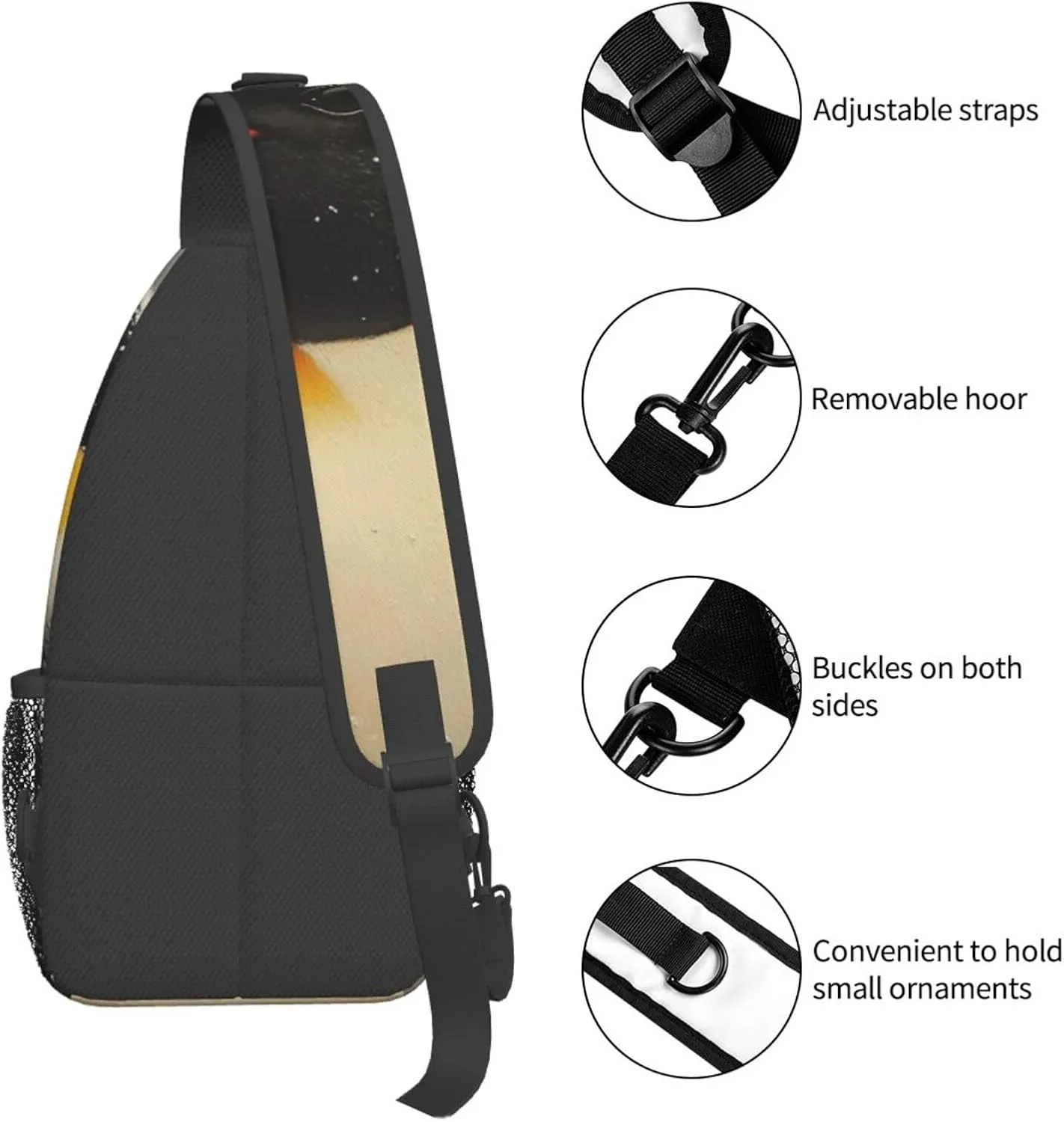 penguins Men's And Women's Small Crossbody Bags Chest Bags Daily Bags Are Suitable For Outdoor Hiking Trips
