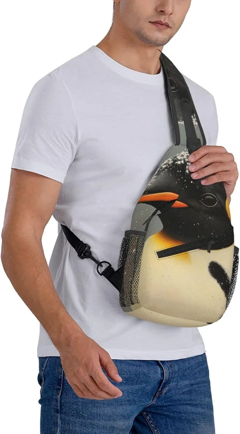 penguins Men's And Women's Small Crossbody Bags Chest Bags Daily Bags Are Suitable For Outdoor Hiking Trips