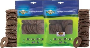 PetSafe Dog Treat Ring Variety Pack for Busy Buddy Toys – 2 Tasty Flavors – 60 Refills –Large