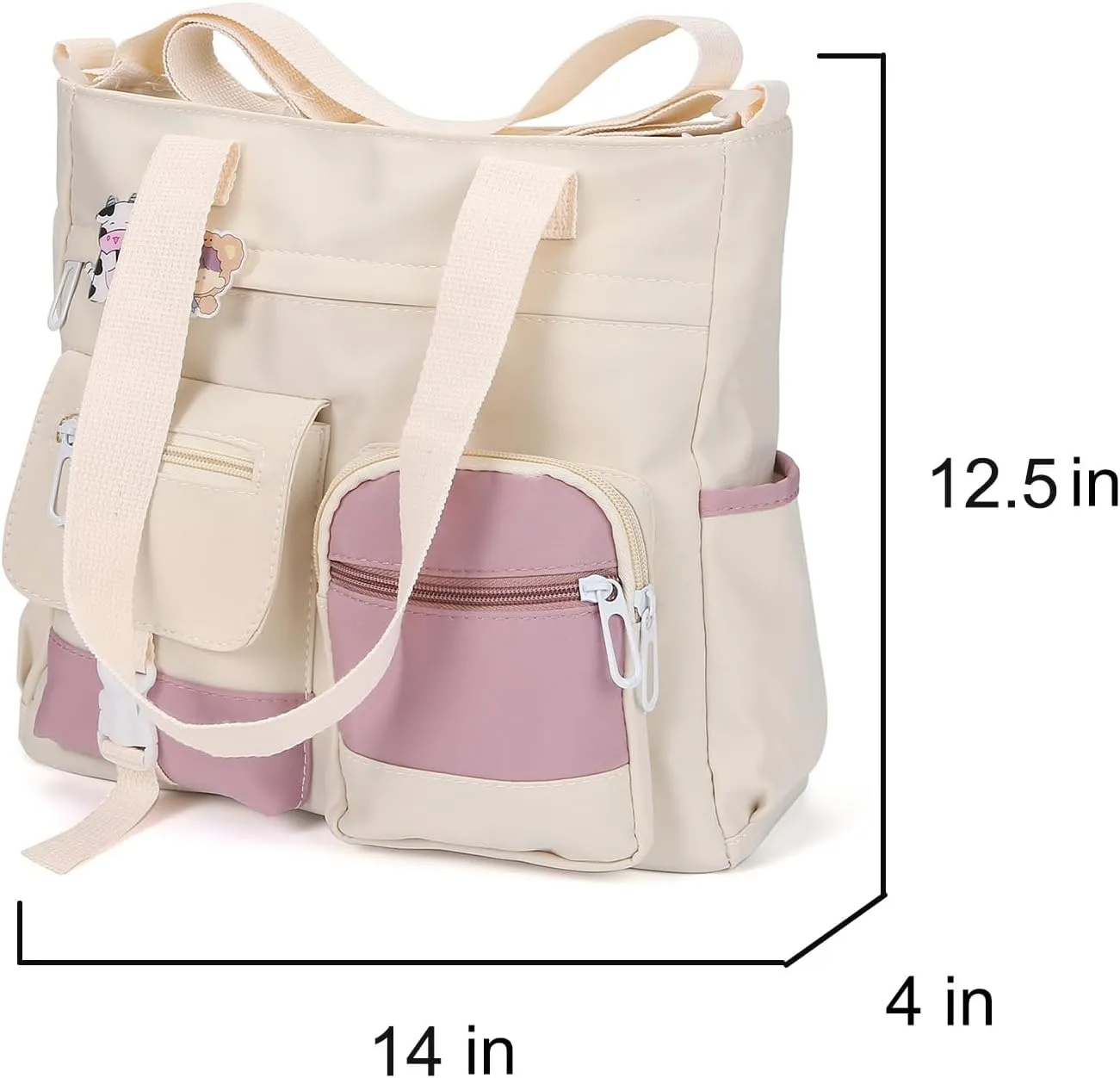 Phaoullzon Crossbody Cute Bag for Teens Kawaii Messenger Purse Nylon Shoulder Tote Bags