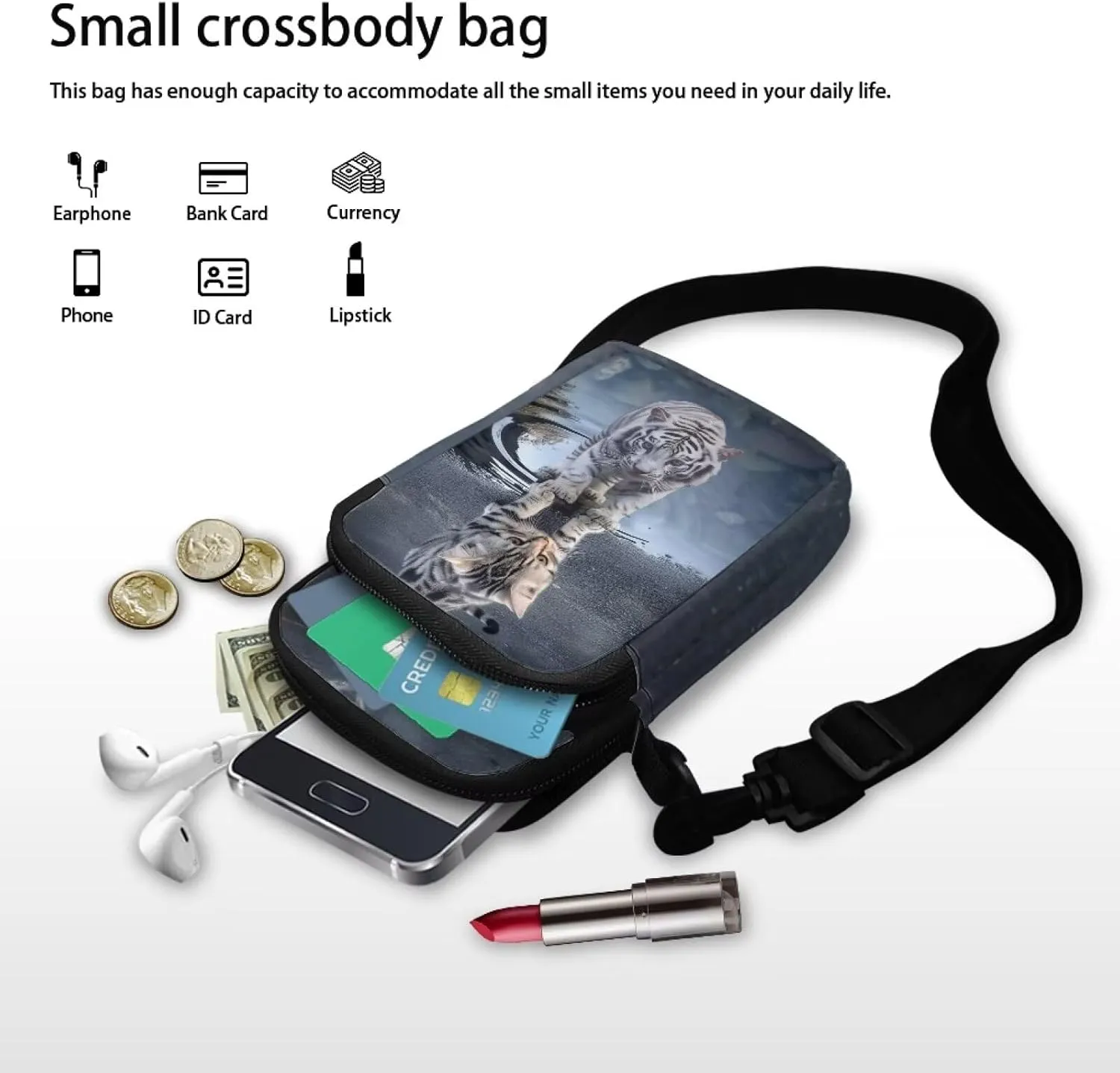 Phone Crossbody Purse for Women Small Messenger Pouch Ladies Cross Body Bags