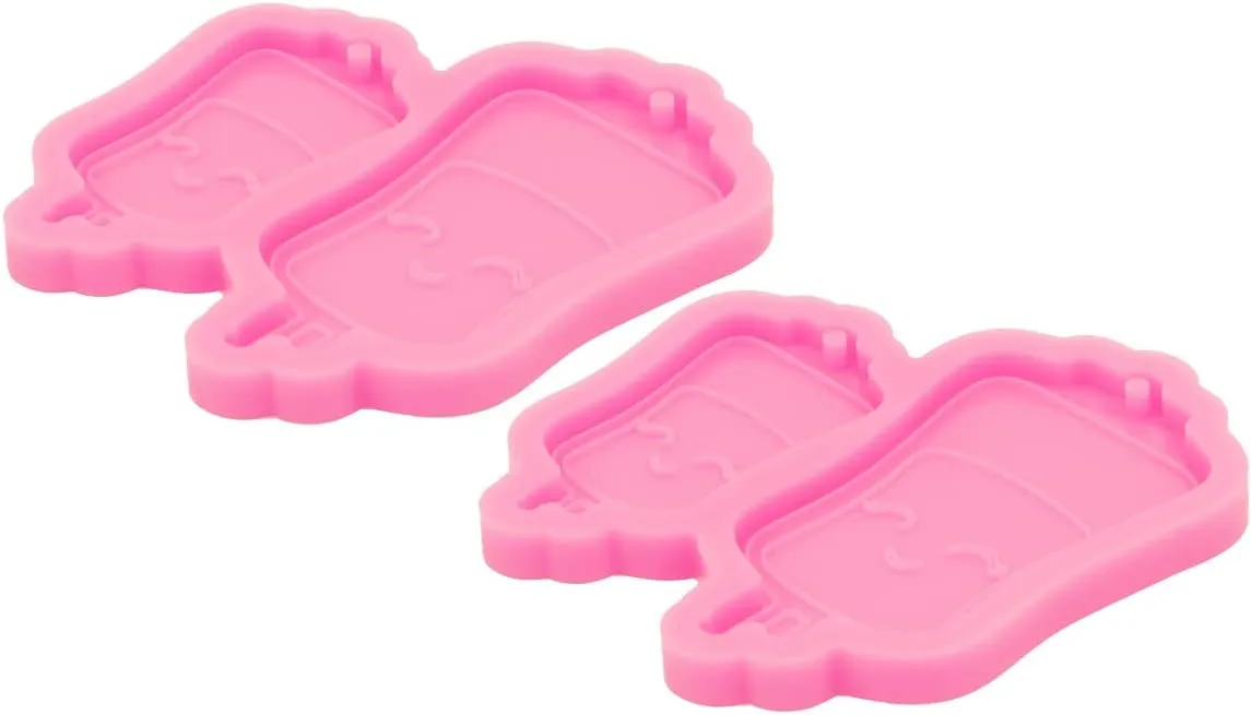 Phone Grip Mold Saline Bags Mould, 2pc Silicone Molds DIY Epoxy Resin for Badge Reel