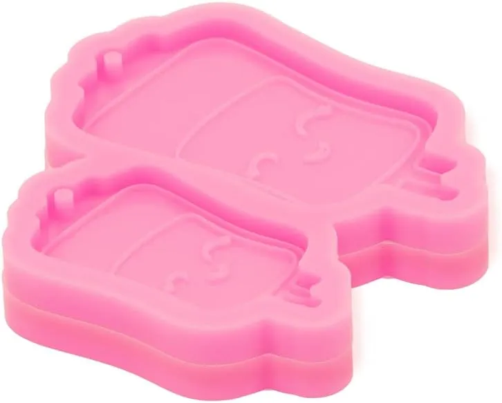 Phone Grip Mold Saline Bags Mould, 2pc Silicone Molds DIY Epoxy Resin for Badge Reel