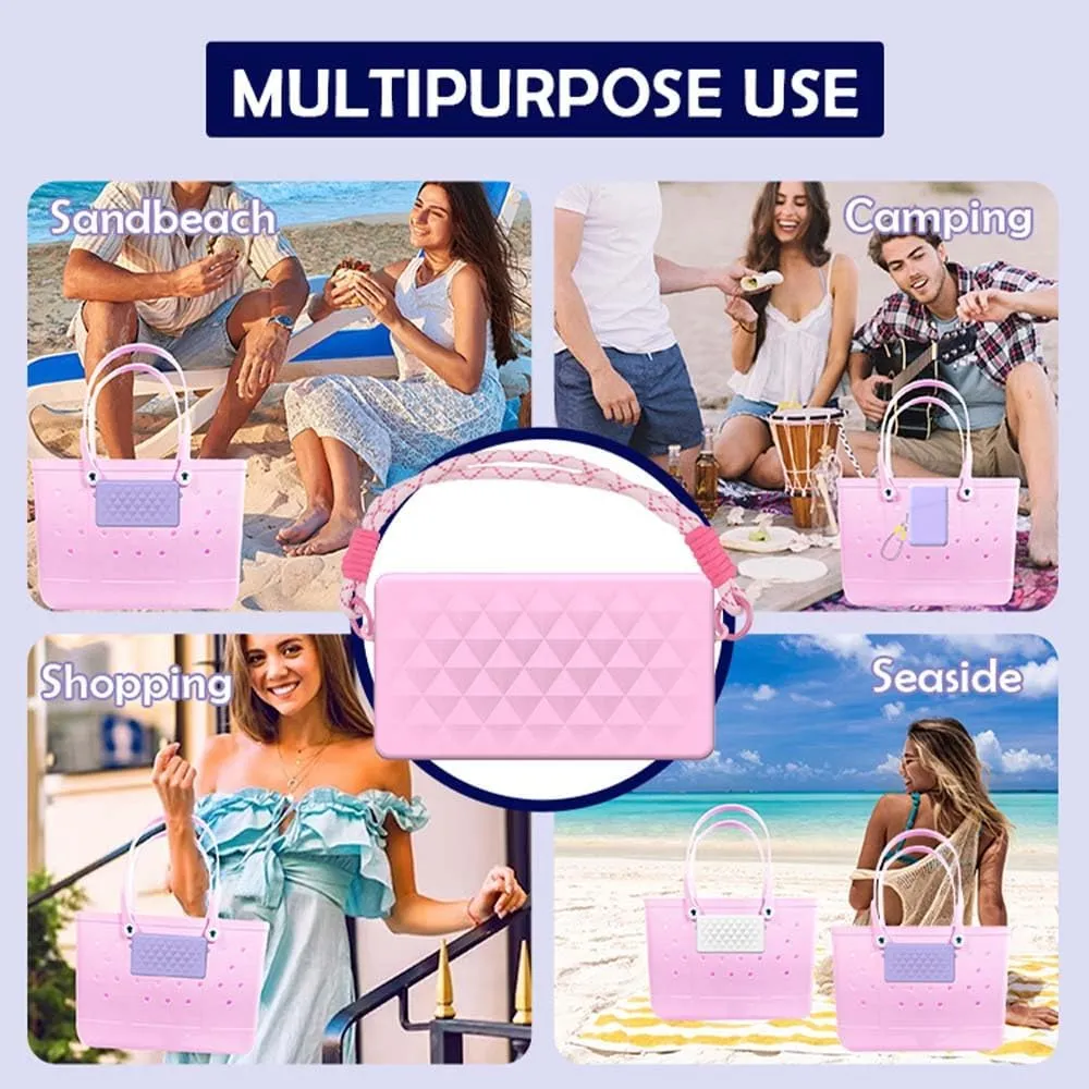 Phone Holder Purse for Bogg Bag/Simply Southern Tote Organizer Accessories Silicone Insert Case Bag for Keychain Card