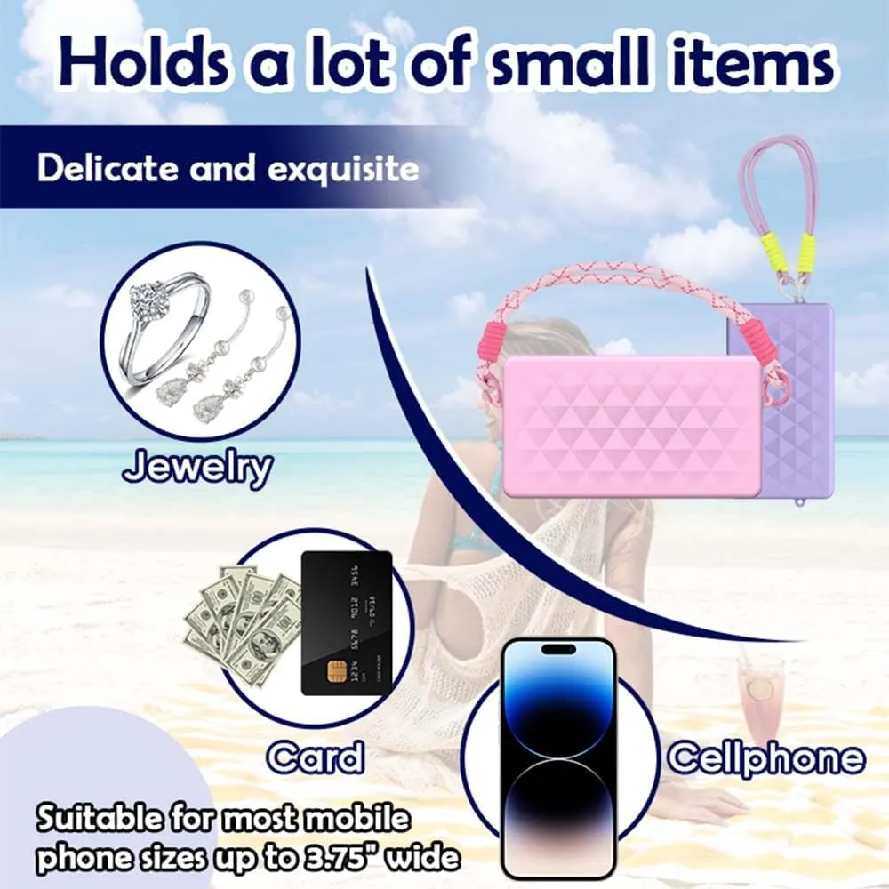 Phone Holder Purse for Bogg Bag/Simply Southern Tote Organizer Accessories Silicone Insert Case Bag for Keychain Card