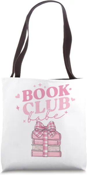 Pink Coquette Book-Club Babe Bibliophile Design Tote Bag