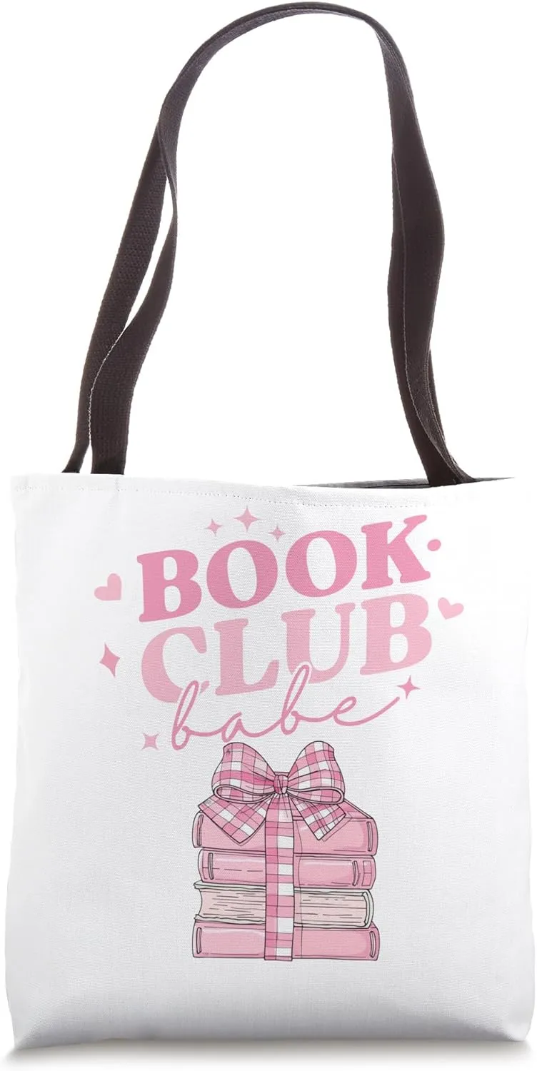 Pink Coquette Book-Club Babe Bibliophile Design Tote Bag