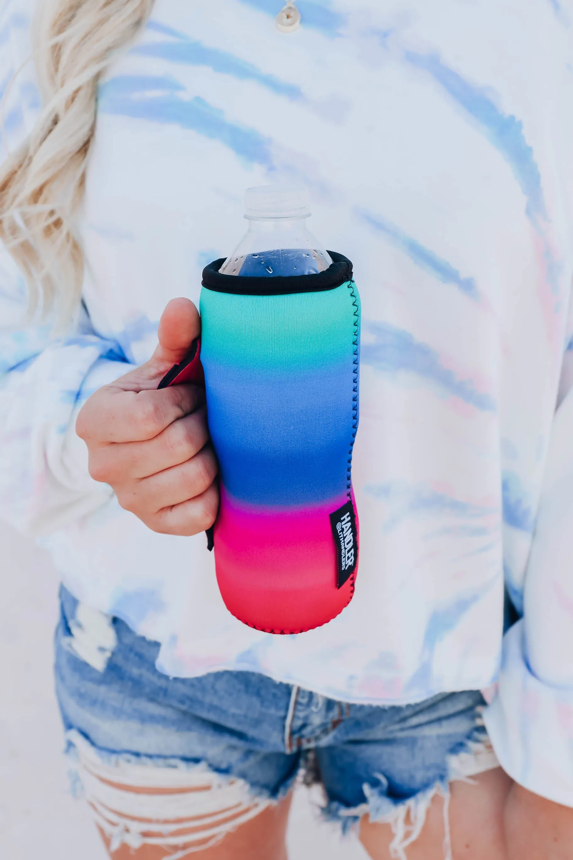 Pink Ombre Water Bottle Handler (16oz)