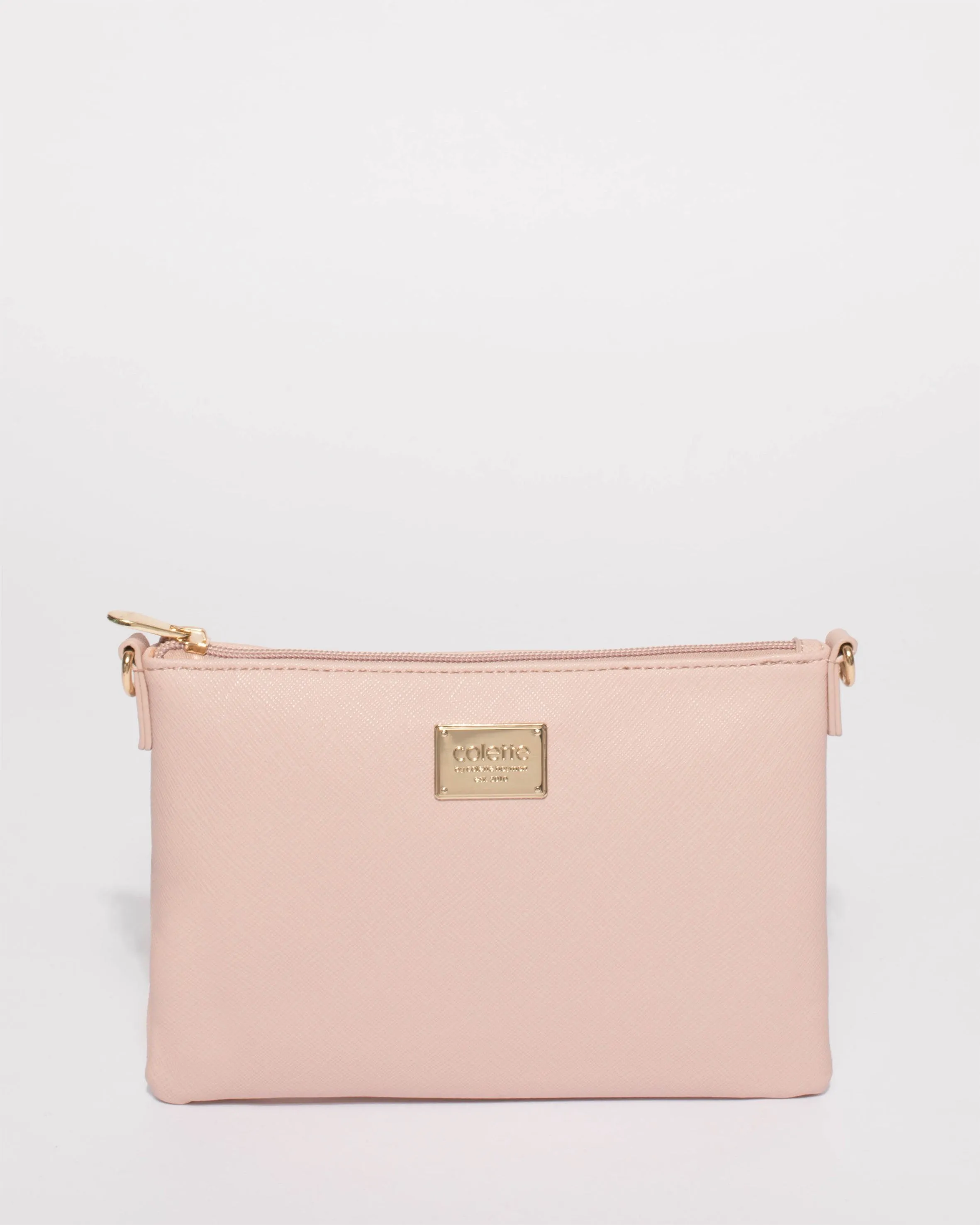 Pink Plain Peta Chain Crossbody Bag