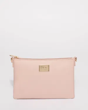 Pink Plain Peta Chain Crossbody Bag
