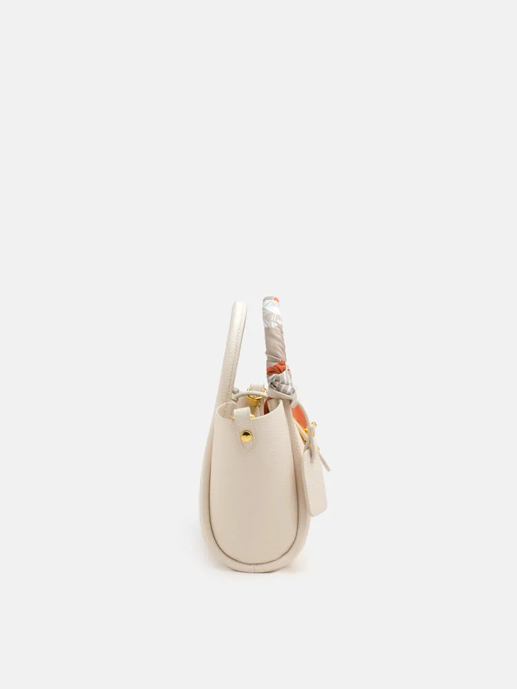 Piping Hand Bag With Scarf