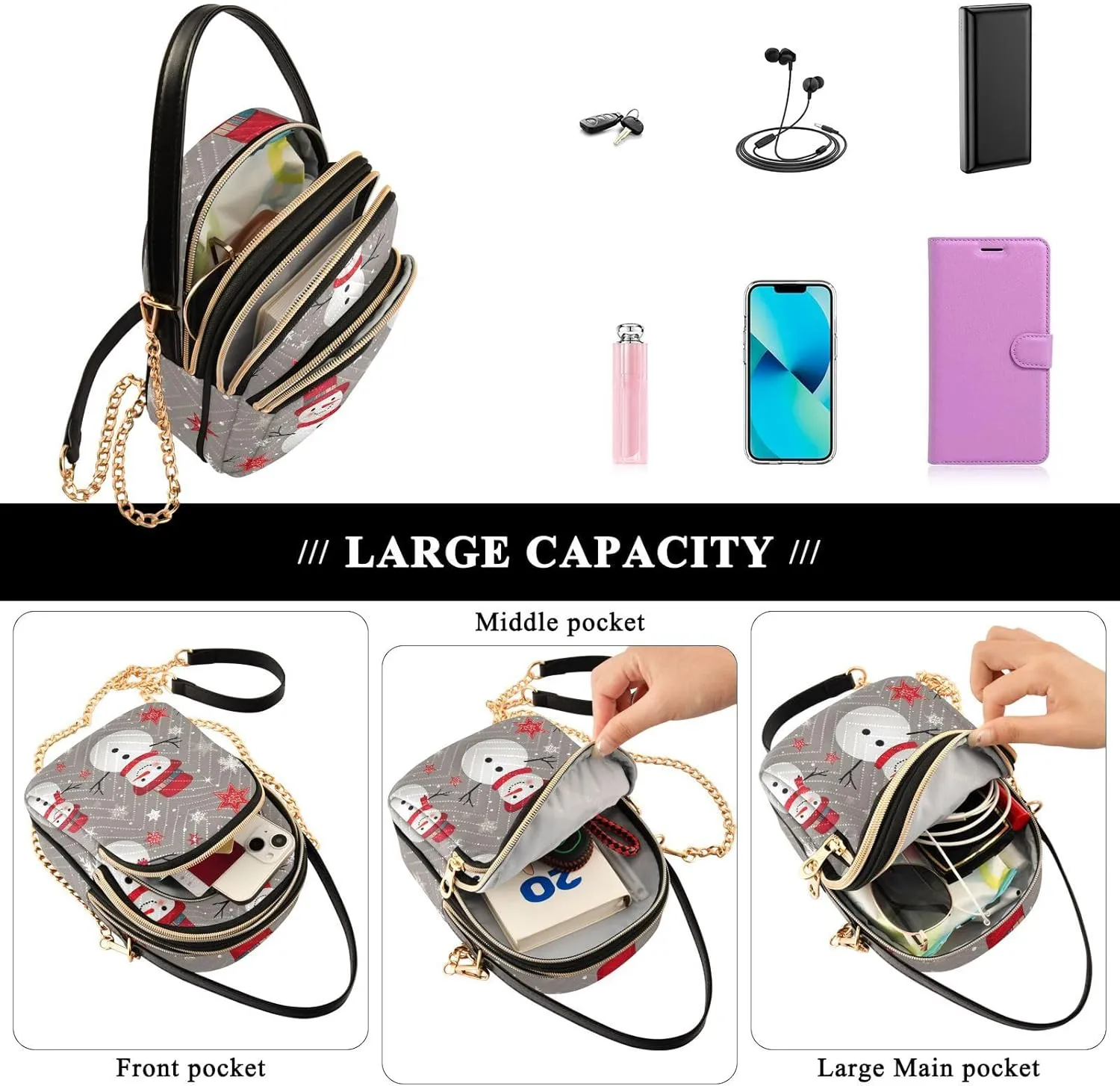 Pizza on Blue Women Crossbody Handbags, Handbag Crossbody with Removable Strap, Small Shoulder Bag for Women