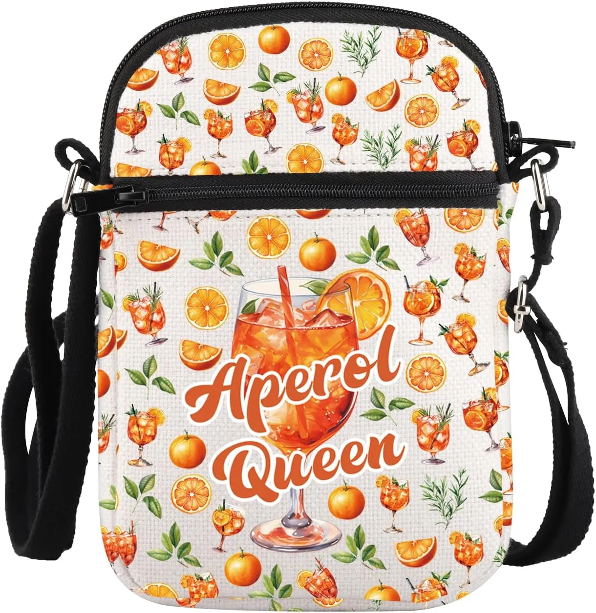 PLITI Aperol Spritz Gift Italian Summer Spritz Gift Cocktail Club Gift Aperol Queen Crossbody Bag For Cocktail Lover