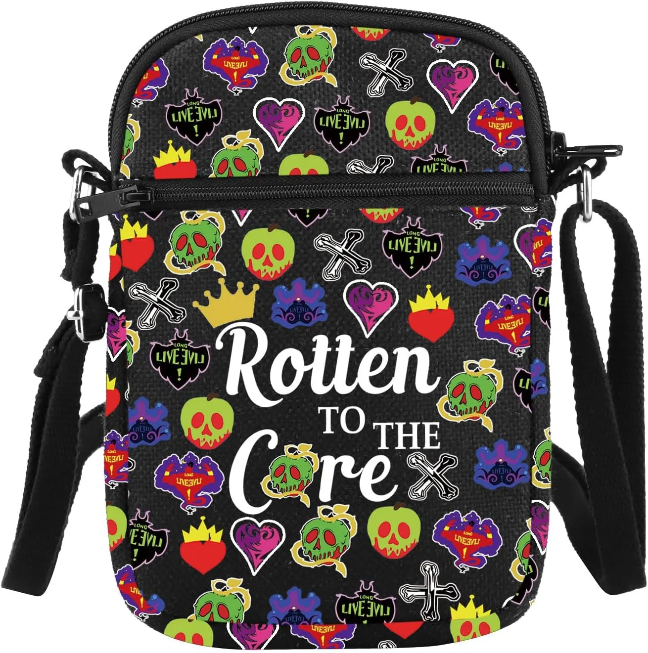 PLITI Villain Movie Inspired Gift Villain Club Gift Rotten To The Core Villain Crossbody Bag For Fans